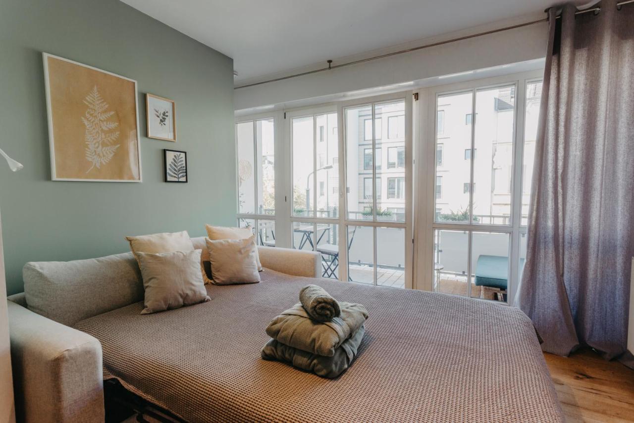 Traber Apartments Im Herzen Leipzigs Balkon Parkplatz Esterno foto